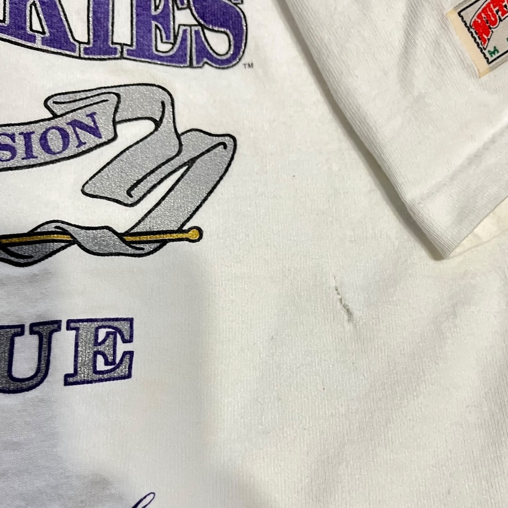 Vintage 1991 Nutmeg MLB Colorado Rockies T-shirt XL Single Stitch Patch Logo - Picture 3 of 5
